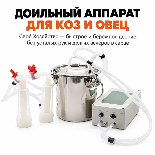 Доильный аппарат для коз и овец, 3 л